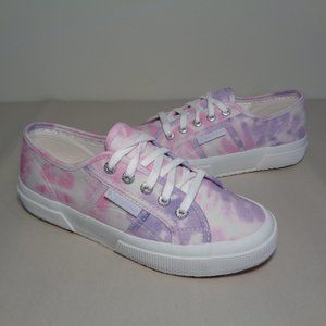 Superga Size 6 2750 FANTASY COTU Pink Purple Tie Dye Sneakers New Women's Shoes